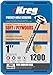 Kreg SML-C1-1200 Zinc Pocket Screws, 1-Inch, #8 Coarse Thread, Maxi-Loc Head (1200 Count)