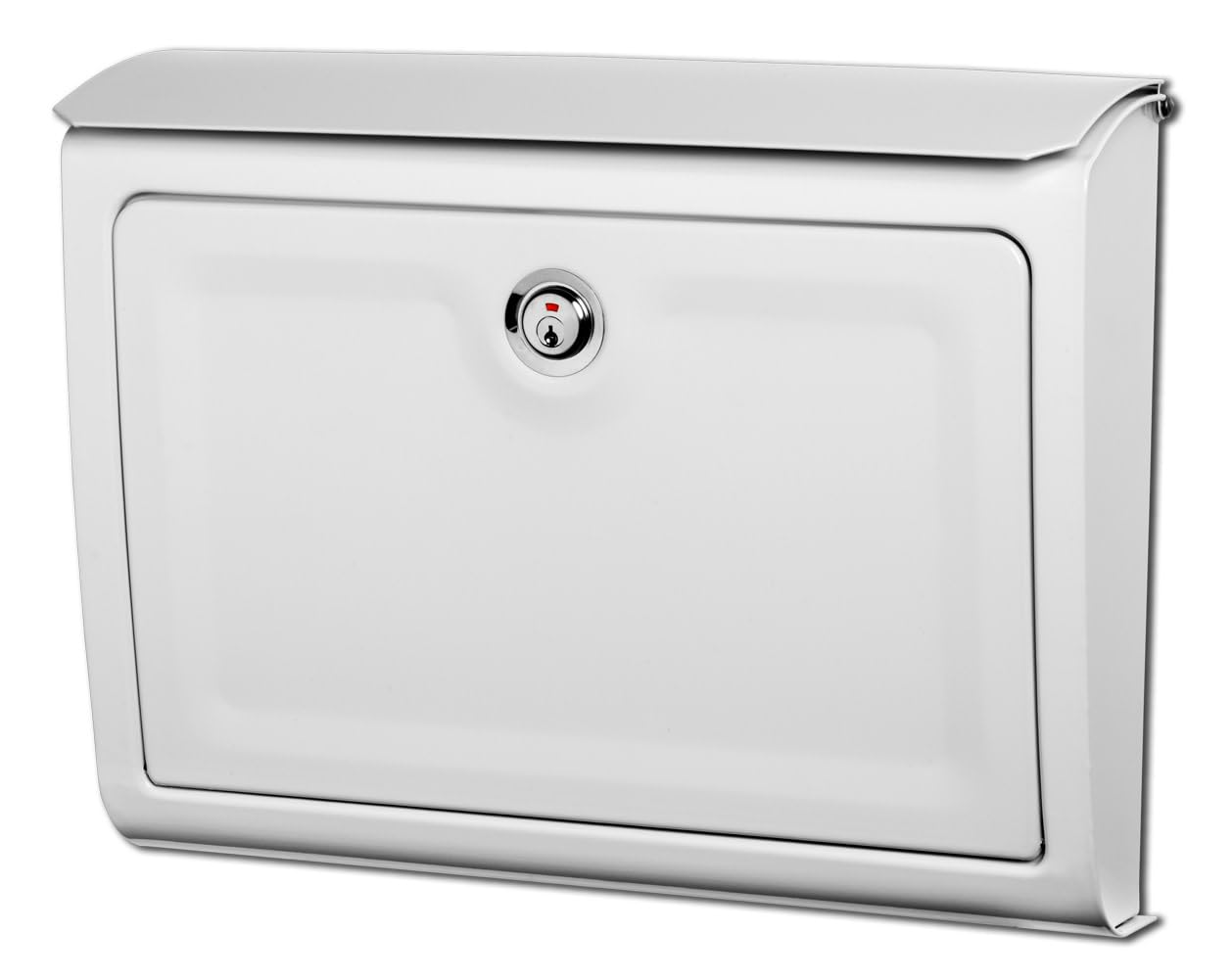 Architectural Mailboxes Whitman Galvanized Steel, Locking, Wall Mount Mailbox, 2598W-10, White, Medium Capacity