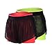 Beroy Women's Mid-rise Active Compression Mesh 2 in 1 Training Running Shorts