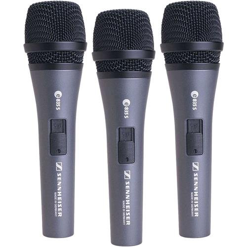 Sennheiser e835 S Live Vocal Microphone with On/Off Switch - 3-pack