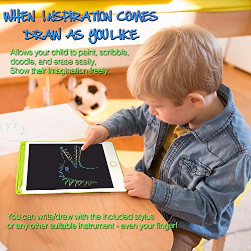 LCD Writing Tablet Drawing Board - 8.5 Inch Colorful Screen Electronic Writing Doodle Pad Children Preschool Learning Educational Handwriting Pad for Note Memo Boy Girl Toy Gift (8.5inch, Green)