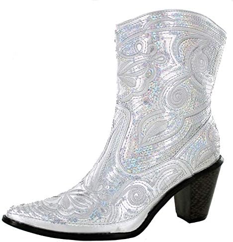Helens Heart Women's Sparkle Sequin Bling Short Western Cowgirl Boots Assorted Colors LB-0290-11