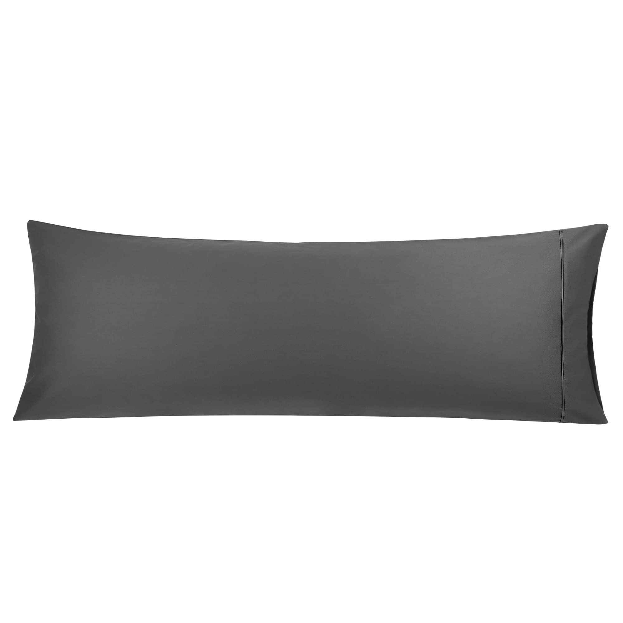PiccoCasa Body Pillow Cover Super Soft Cotton Bolster Pillow Covers for Full Body Pillow, 1 Body Pillow Case with Zipper Closure for Adults 20"x54"/ 4.6ft Dark Grey