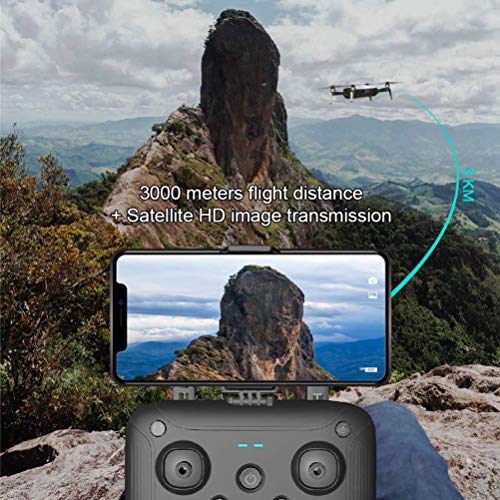 ZHCJH Drohne mit Kamera, GPS-Drohne mit Kamera 4K Live-Video, 110 ° einstellbare Weitwinkelkamera, Höhenlage, 3000M Kontrollbereich mit 3-Achsen-Selbststabilisierendem Kardanring – Bild 7