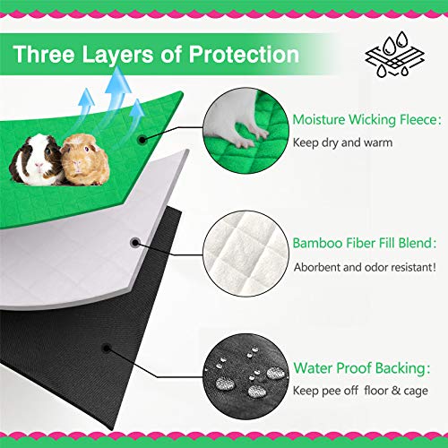 Geegoods Guinea Pig Fleece Cage Liners,Guinea Pig Bedding,Washable Pad