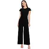 Maggy London womens Belted Wide Pant Leg Jumpsuit Workwear Office Occasion Event Guest of