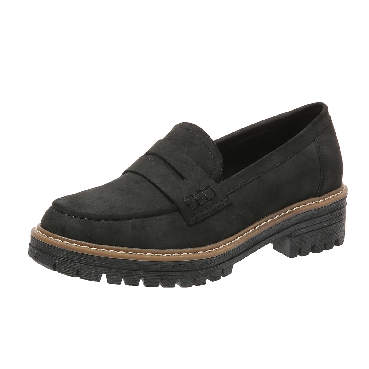 Womens Loafers Shoes Platform Chunky Penny Loafer