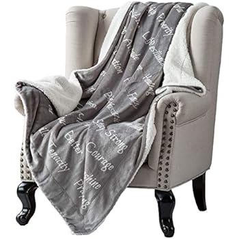 Bedsure Healing Thoughts Blanket Throw Hug Blanket Inspiring Gift Get Well Gifts Perfect Caring Gifts for Women Men