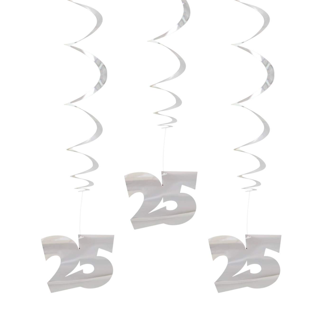 3 hanging spirals silver 25.