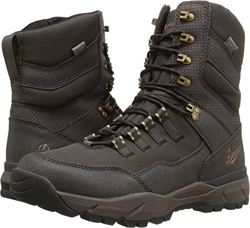 Danner Vital 8” Waterproof Hunting Boots for Men - Abrasion-Resistant Leather & Textile Upper, Shock-Absorbing Footbed & Non Slip Traction Outsole