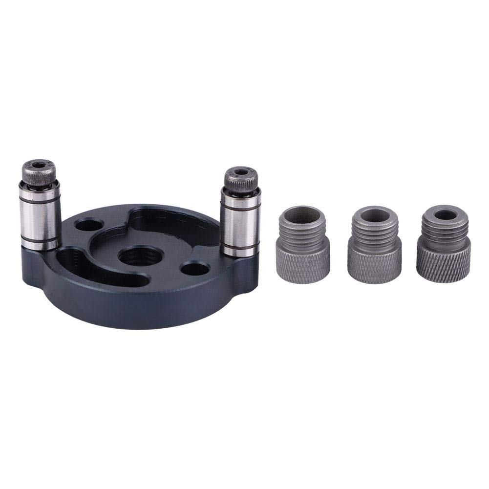 Center Finder Drilling Locator, 6mm 8mm 10mm Edge Dowel Jig Panel Puncher Hole Guide, Aluminum alloy Max 46mm Depth Hole Woodworking Tool