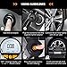 TACKLIFE Tire Inflator ACP1C, DC 12V Portable Air Compressor Pump, Digital Tire Pump with Gauge, LED Flashlight, 4 Nozzle Adaptors, and Extra Fuse - 2 Years Warranty