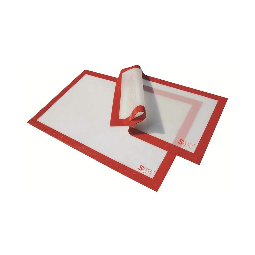 Pavoni SPV64 Non-Stick Silicon Pastry Mat - 585mm x 385mm, Rot