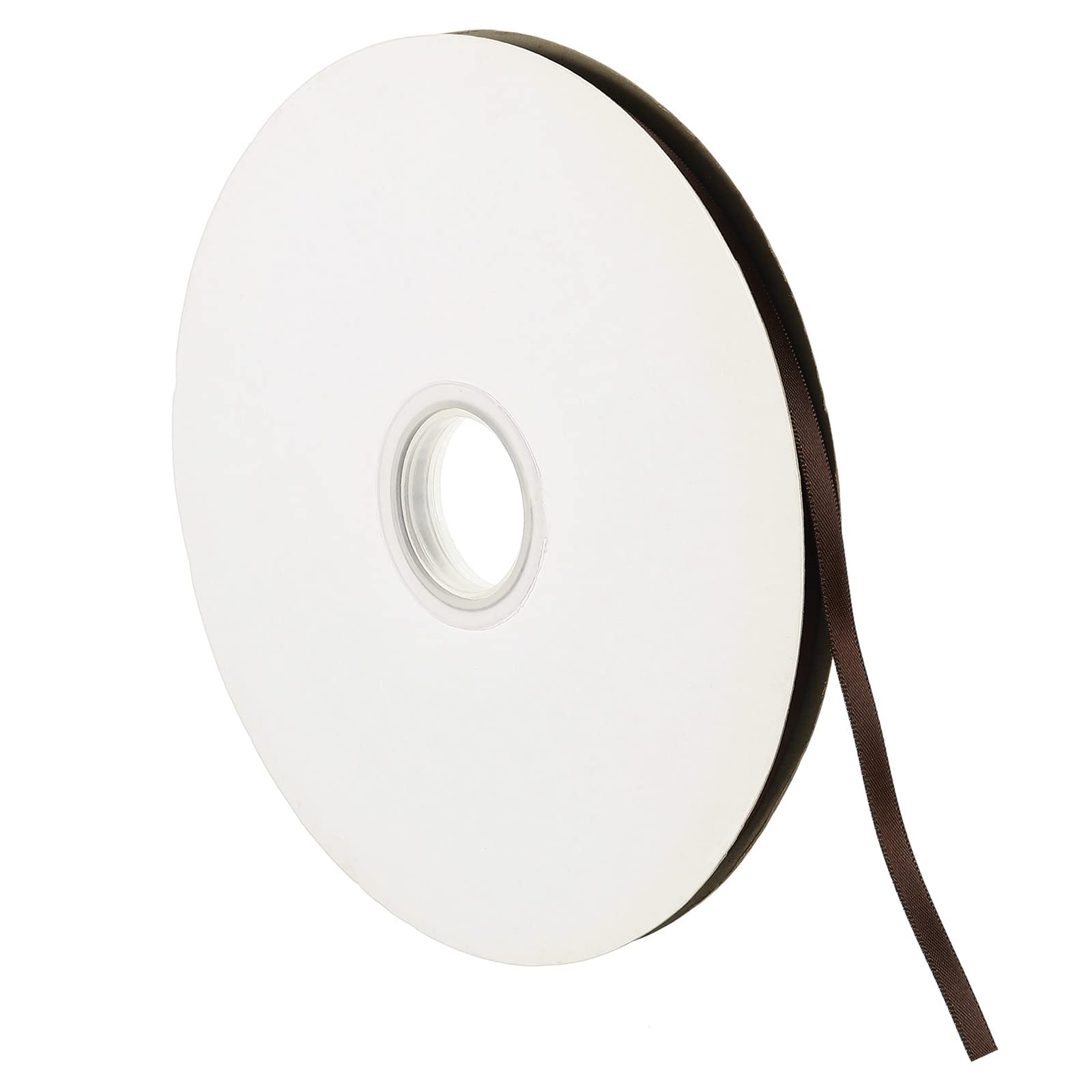 PATIKIL 0.28 Inch Wide 100 Yards Satin Ribbon, Double Face Solid Crafts Roll for Party Home DIY Wrapping Decoration Dark Brown