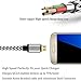 WITPRO Micro USB Cable 6-Feet, Nylon Braided and Gold-Plated USB-A to Micro-B Male Data/Charging Cord for Android Phones, Samsung Galaxy, HTC, LG (Pack-2) Silver …