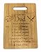 Recipe for a Dad Cute Funny Laser Engraved Bamboo Cutting Board - Wedding, Housewarming, Anniversary, Birthday, Father's Day, Gift For Him, For Her, For Boys, For Girls, For Husband, For Them