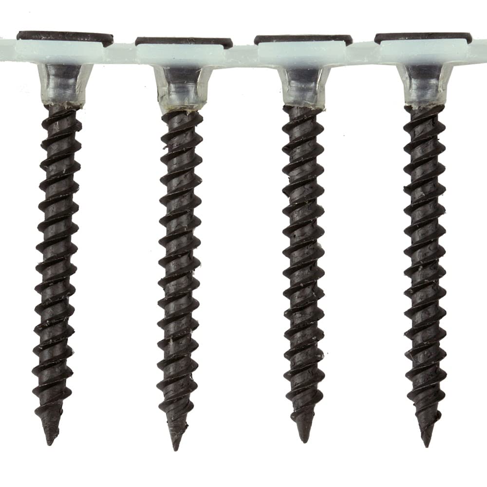 TERF® Collated Drywall Fine Thread Screws 3.5 X 35mm Phillips Drive Bugle Head Black Finish - Pack of 100
