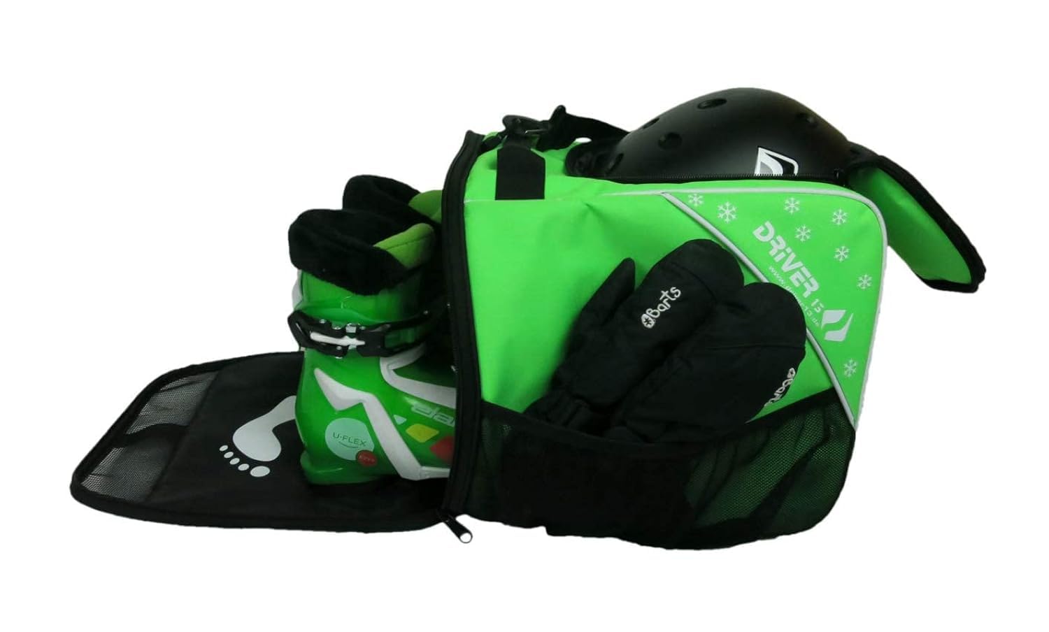 Driver13 children's ski boot bag, designed in Germany and proven for many years (green)