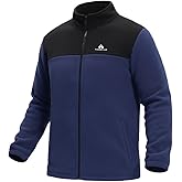 Pioneer Camp Fleece Jacket Men,Lightweight Full Zip Fleece Jacket Polar Windproof Winter Climbing Outwear Coat with Pocket