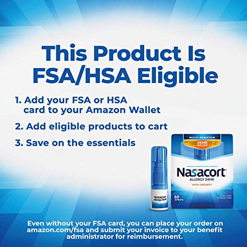 Nasacort Allergy 24HR Nasal Spray for Adults, NonDrowsy & AlcoholFree