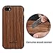 NeWisdom iPhone se case Wood, iPhone 5s Case Wood, iPhone 5 case Wood, Soft Wooden Non Slip Slim Shock Proof Unique Designed TPU Silicon Cover - Sandalwood