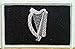 IRISH IRELAND Flag Embroidered With VELCRO Patch MC Biker Military Tactical Shoulder Black & White Emblem #209