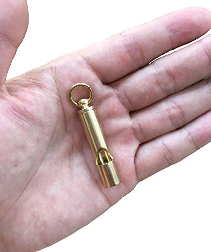 Survival whistle Portable Brass Emergency Whistle Edc Tool Classic Key Pendant 100% Brass 2 Inch