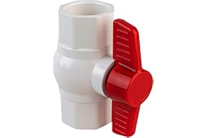 LESSO 2'' PVC Ball Valves, Ball Valve Water Shut Off Valves, 2 inch PVC Ball Valves Slip, Pipe Fittings, Rated at 150 PSI, So