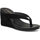 Coutgo Womens Wedge Heels Sandals Platform Flip Flops Slides Slip On Summer Beach Shoes