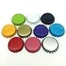 IGOGO 100 PCS Mixed Colors Charm Crown Bottle Caps Double Both Sided Colors Craft Linerless 2 Sided (10 Colors x 10 PCS)