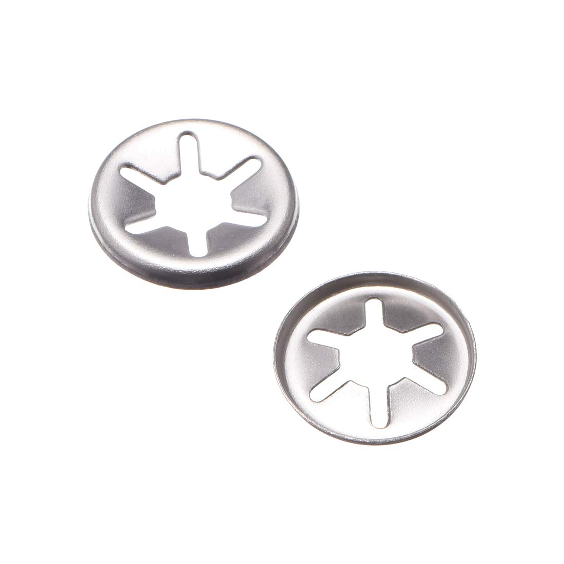 sourcing map Internal Tooth Washers M6 x 15mm Stainless Steel Push On Washer ing Clips Fastener 100pcs