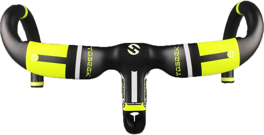 QBIL Ergonomically Designed Full Carbon Fiber Bicycle Handlebars Mountain Bike Road Bike Ultra Light Integrated Handle