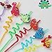 ALBABE Dinosaur Party Drinking Plastic 24pcs Straws - Dinosaur Party Supplies Reusable for kids Birthday Decorations,Dino Party Decorations
