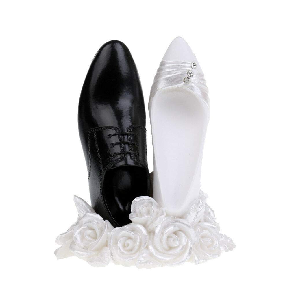 Amazon Com Bride Groom Shoes Rose Flower Table Place Card Clip