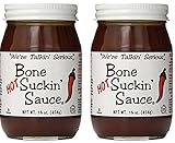 Bone Suckin' Fords Gourmet Foods Hot BBQ Sauce, 16 Ounce Pack of 2