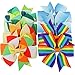 20 Pair 3in Pinwheel Rainbow Bows Grosgrain Ribbon Hair Clips For Baby Girls Teens Kids Toddler Gifts Accessories