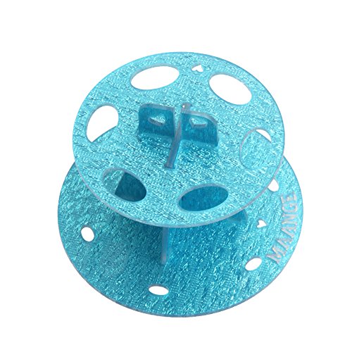 Jocestyle 6 Holes Toothbrush Makeup Brush Holder Organizer Cosmetic Brush Display Rack Stand Shelf Tool (02 Sky Blue)