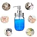 Mason Jar Soap Dispenser Lids Stainless Steel Lotion Dispenser Pump Insert Kit Rust Proof for Ball, Canning Jars Waterproof Labels (2 Packs)