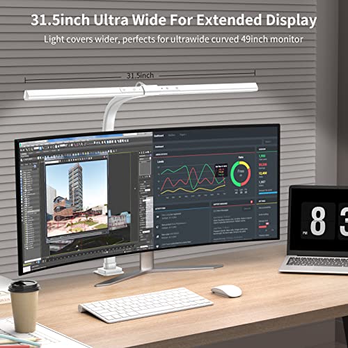 KableRika LED Desk Lamp, 24W Architect Desk Lamp with Clamp, Super