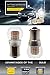Alopee 1156 LED Bulb Amber 10-30V DC 1156 Bulb Replacement for 1141 1003 7506 P21W Blinker Light, Turn Signal Bulb 3014 Chips, Non Polarity, Pack of 2