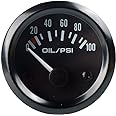 ESUPPORT Universal Car 2" 52mm Pointer Oil Press Pressure Gauge Meter Celsius White LED Light Indicator Display Electrical