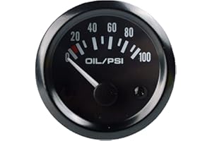 ESUPPORT Universal Car 2" 52mm Pointer Oil Press Pressure Gauge Meter Celsius White LED Light Indicator Display Electrical
