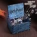 Dream Loom Wooden Music Box,Hand Crank Classical Carved Wooden Harry Potter Musical Box,Gift for Kids,Family and Friends (Blue)