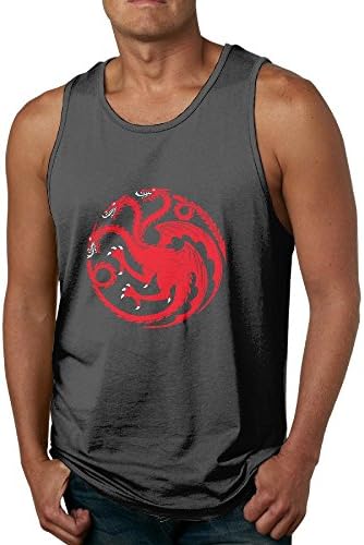 JiSi Five Tank Top T Shirt For Men - House Targaryen Of King's Landing Black