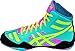 ASICS Men's Jb Elite Wrestling Shoe,Teal/Flash Yellow/Pink,9 M US