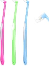sularpek 3 Pcs Interspace Toothbrushes Single Tuft Head Small 16.5cm