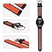 Universal 18mm 20mm 22mm 24mm Width Silicone Watch Band Replacement, Quick Release Rubber Watch Bands for Men & Women (22mm, Black-Red)