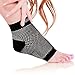 Plantar fasciitis compression sock by Revivewear - For men & woman, ankle brace support, reduces swelling & heel spurs (1 Pair), Black/Grey ,Small / Medium