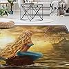Naanle-Ocean-Beach-Area-Rug-5x7-Mermaid-with-Ghost-Ship-Polyester-Area-Rug-Mat-for-Living-Dining-Dorm-Room-Bedroom-Home-Decorative Naanle Ocean Beach Area Rug 5'x7', Mermaid with Ghost Ship Polyester Area Rug Mat for Living Dining Dorm Room Bedroom Home Decorative