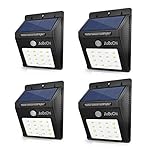 Solar Motion Sensor Lights, AoBoChi 16 LED Solar Lights Outdoor Wireless Waterproof Security Wall Light for Garden,Patio, Deck, Yard, Driveway, Outside Steps(4-Pack)